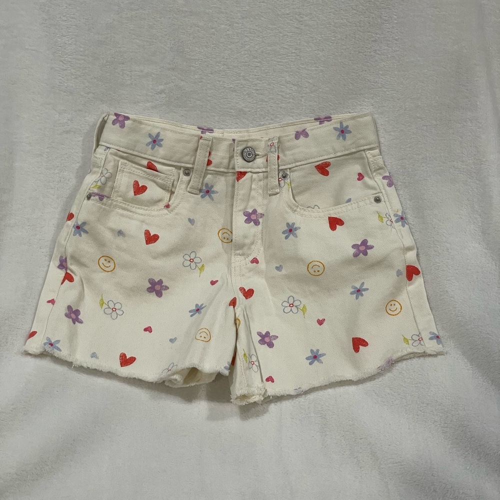 Old Navy  girls High-Waisted O.G. Floral Cut-Off Jean Shorts